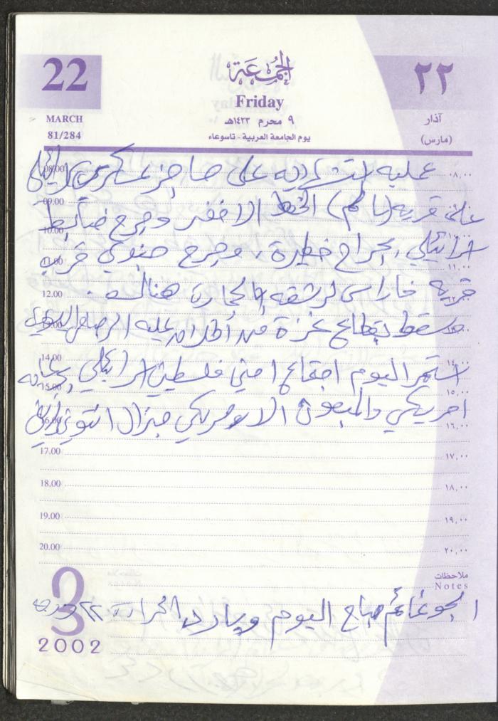يوميات محمود خريشة، ذنابة- طولكرم، 2002 