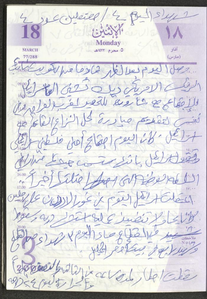 يوميات محمود خريشة، ذنابة- طولكرم، 2002 