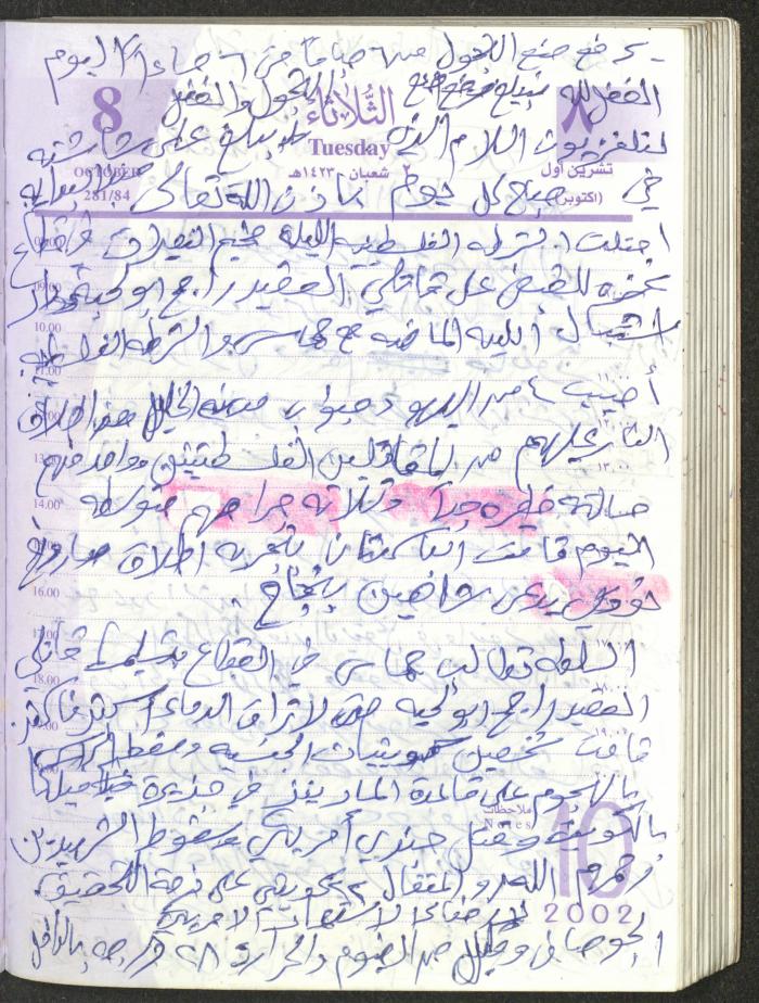 يوميات محمود خريشة، ذنابة- طولكرم، 2002 