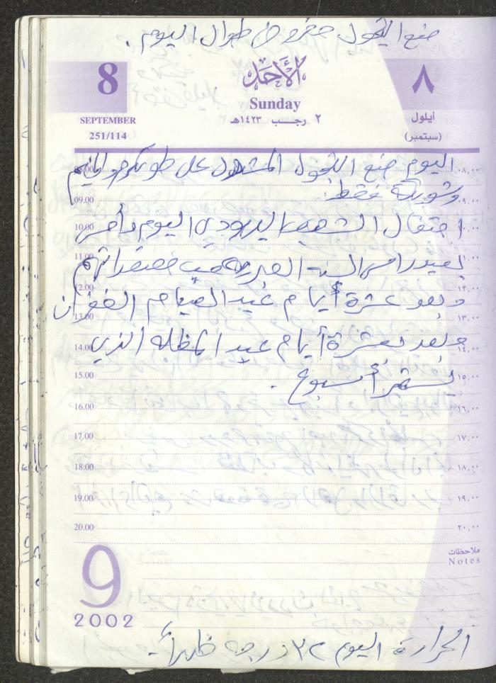 يوميات محمود خريشة، ذنابة- طولكرم، 2002 
