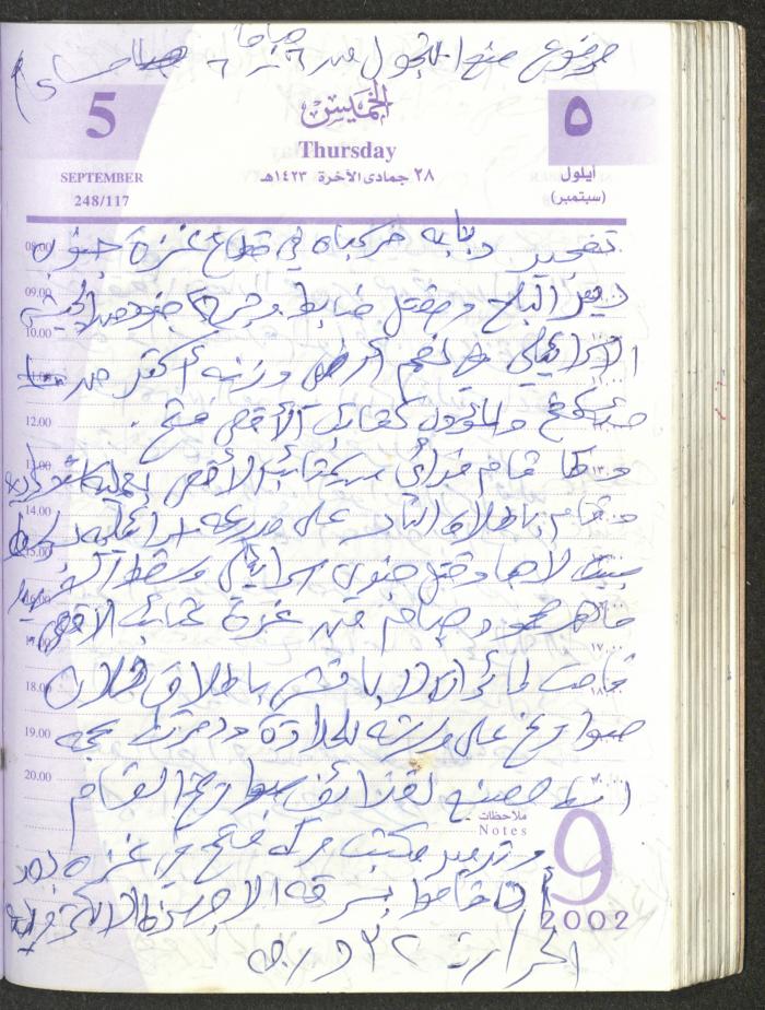 يوميات محمود خريشة، ذنابة- طولكرم، 2002 