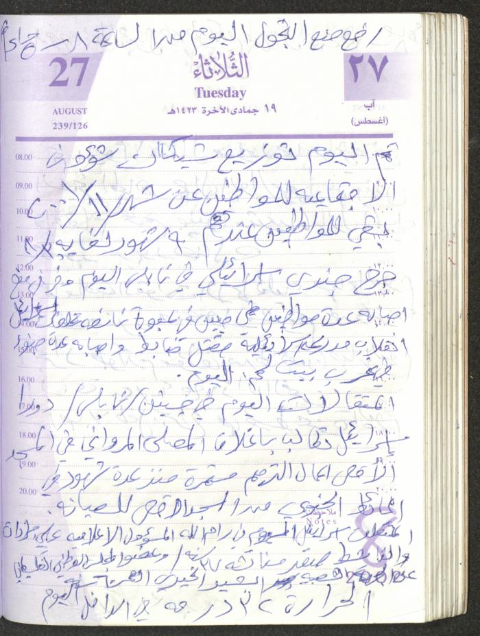 يوميات محمود خريشة، ذنابة- طولكرم، 2002 