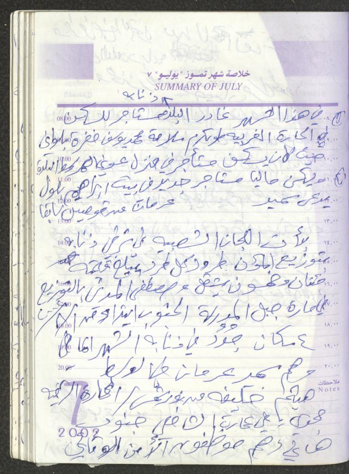 يوميات محمود خريشة، ذنابة- طولكرم، 2002 