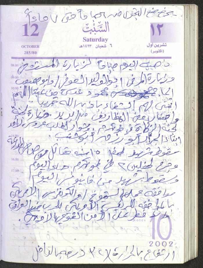 يوميات محمود خريشة، ذنابة- طولكرم، 2002 