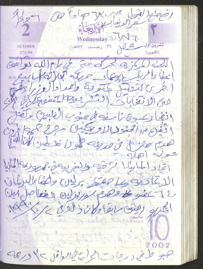 يوميات محمود خريشة، ذنابة- طولكرم، 2002 