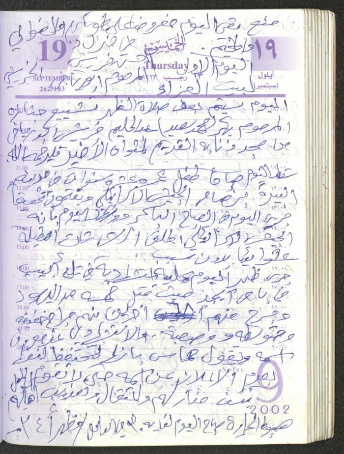 يوميات محمود خريشة، ذنابة- طولكرم، 2002 