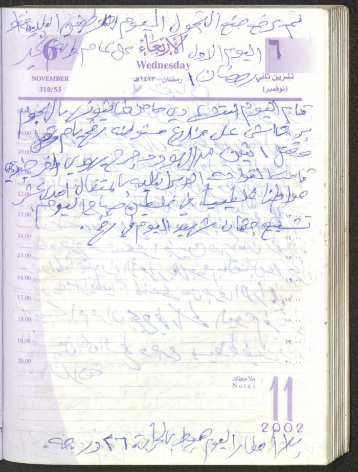 يوميات محمود خريشة، ذنابة- طولكرم، 2002 