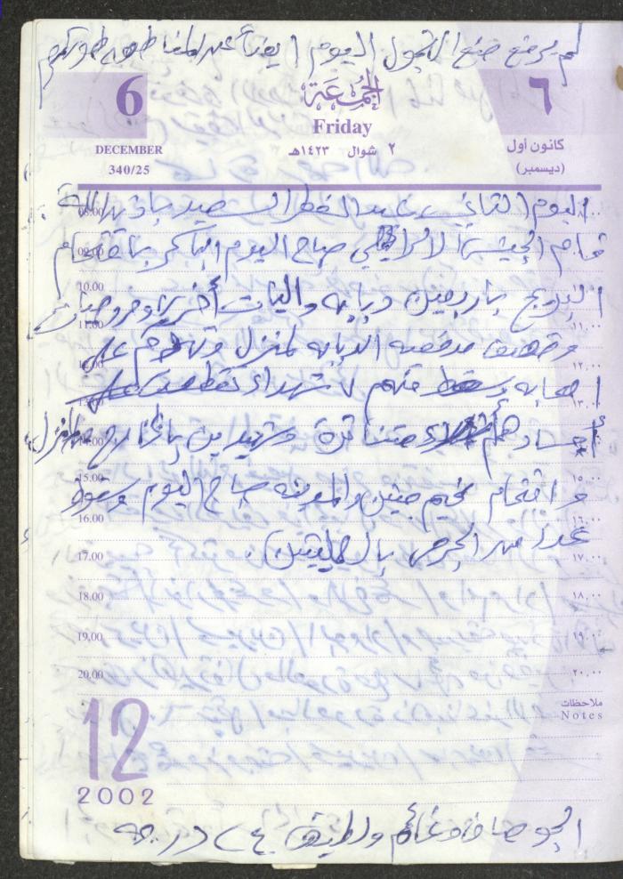 يوميات محمود خريشة، ذنابة- طولكرم، 2002 