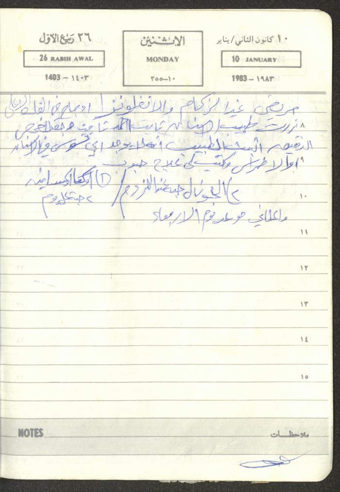 Mahmoud Khreisheh Diaries, Thinnaba- Tulkarm, 1983