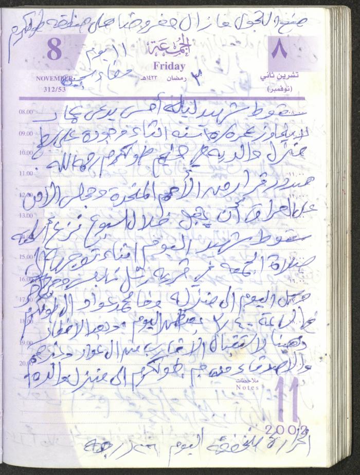 يوميات محمود خريشة، ذنابة- طولكرم، 2002 