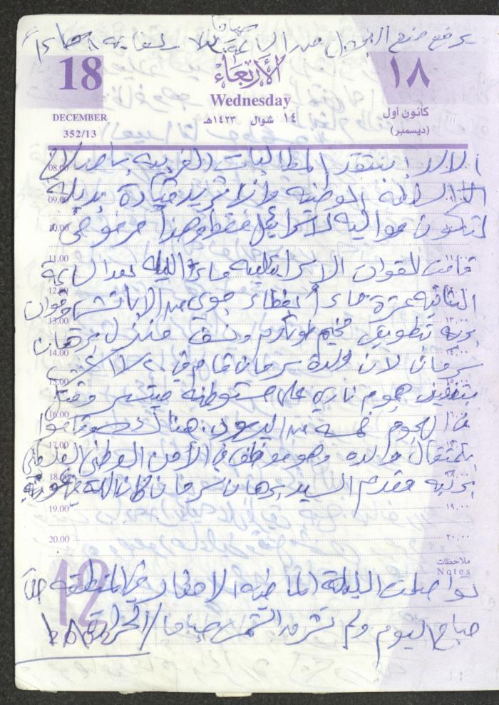 يوميات محمود خريشة، ذنابة- طولكرم، 2002 