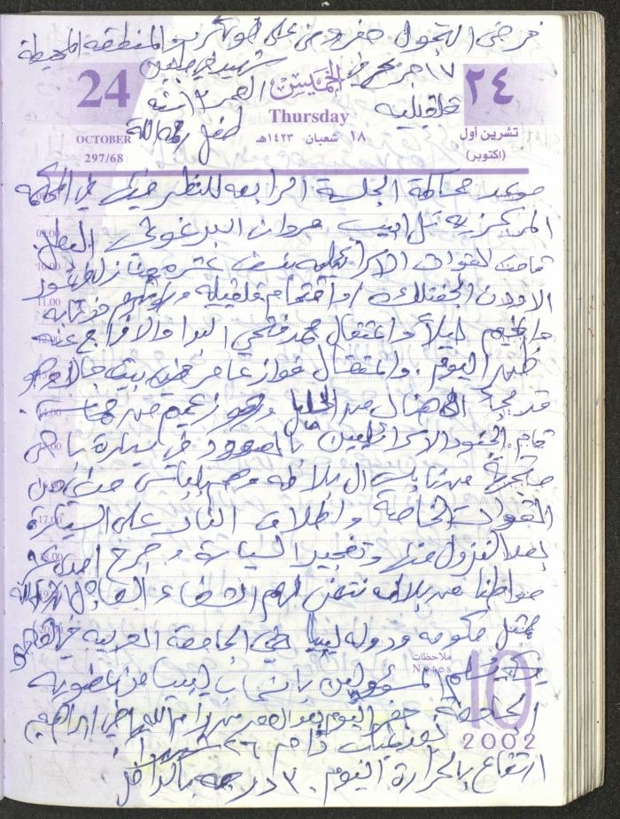 يوميات محمود خريشة، ذنابة- طولكرم، 2002 