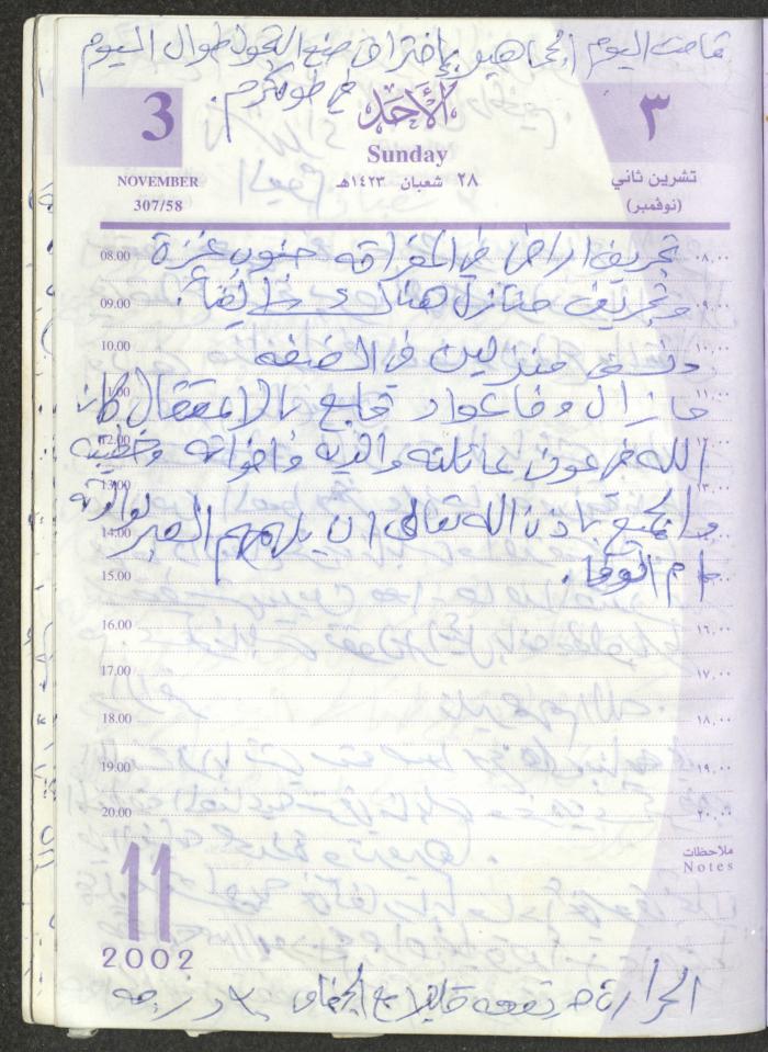 يوميات محمود خريشة، ذنابة- طولكرم، 2002 