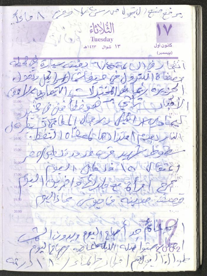 يوميات محمود خريشة، ذنابة- طولكرم، 2002 
