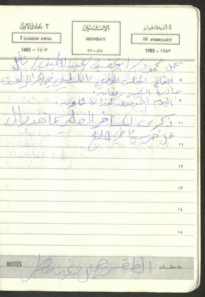 Mahmoud Khreisheh Diaries, Thinnaba- Tulkarm, 1983