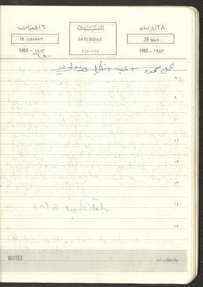 Mahmoud Khreisheh Diaries, Thinnaba- Tulkarm, 1983
