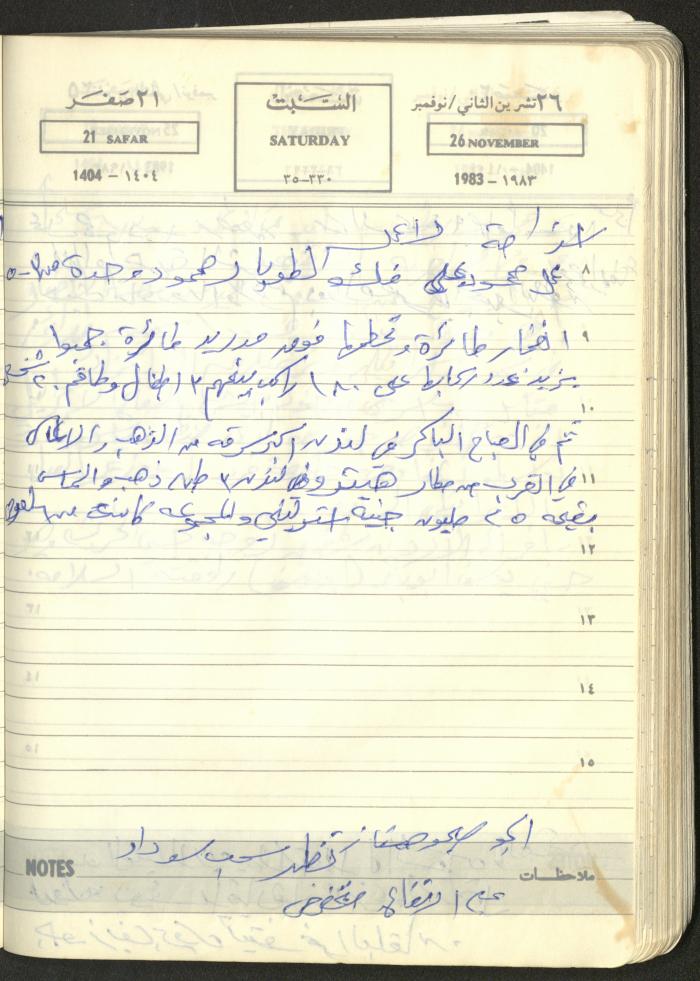 Mahmoud Khreisheh Diaries, Thinnaba- Tulkarm, 1983