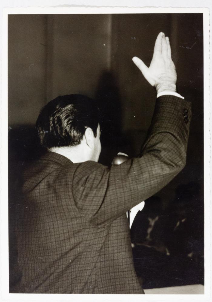 Kamal Nasir Giving a Speech to the Ba'ath Socialist Party, Syria