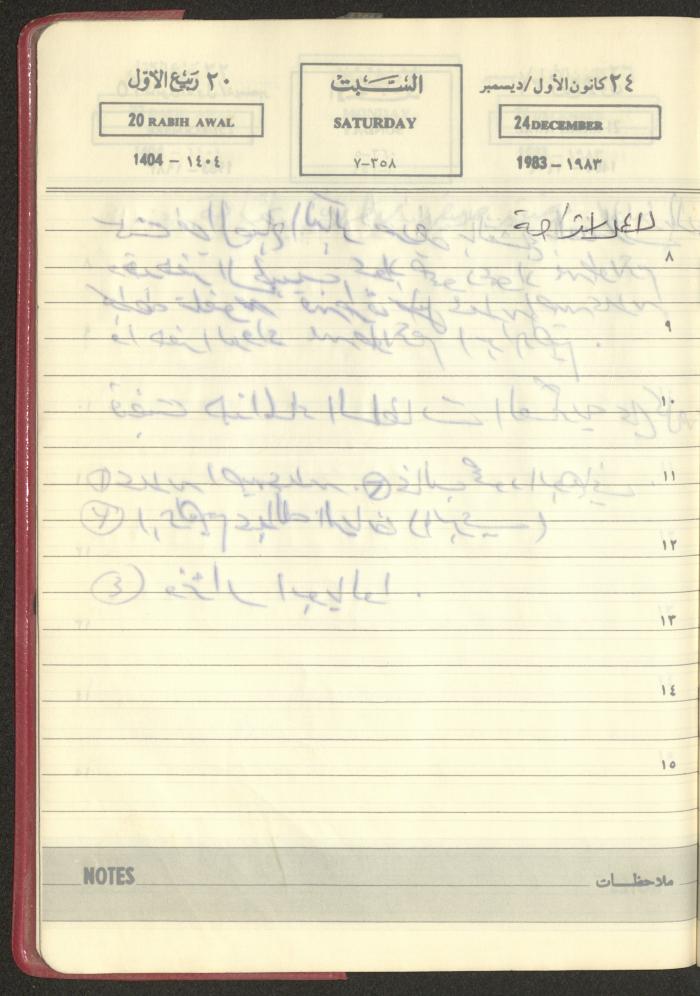Mahmoud Khreisheh Diaries, Thinnaba- Tulkarm, 1983