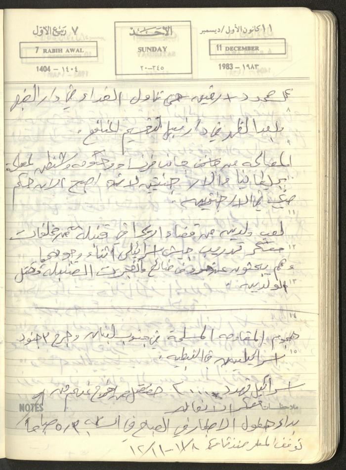 Mahmoud Khreisheh Diaries, Thinnaba- Tulkarm, 1983