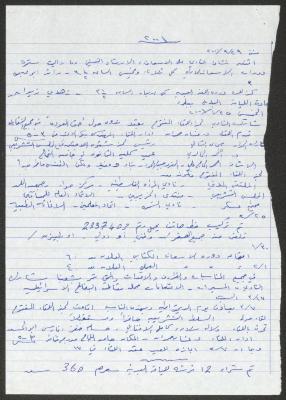 The Activities of the Palestinian Woman Club, Nablus, 2000-2001