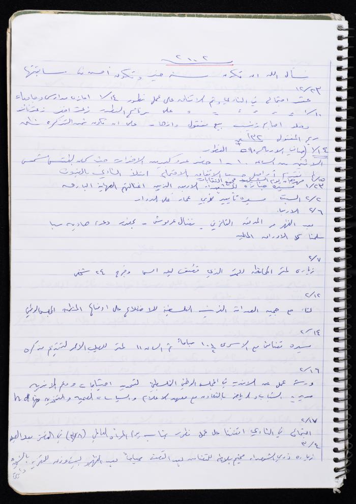 Activities of the Palestinian Women's Club, Nablus, 2000-2004