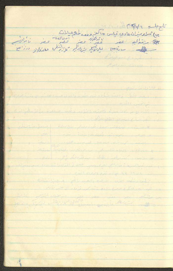 A Record of the Arab Society for Orphans Decisions, Tulkarm, 1961-1965