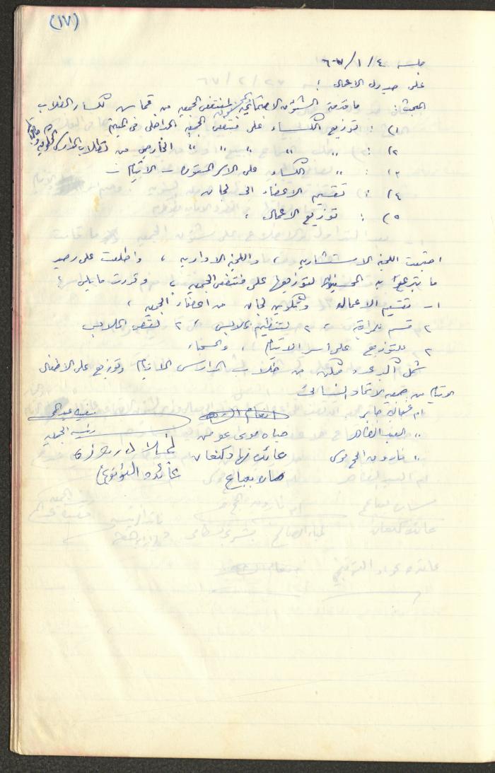 A Record of the Arab Society for Orphans Administration Decisions, Tulkarm, 1965-1970