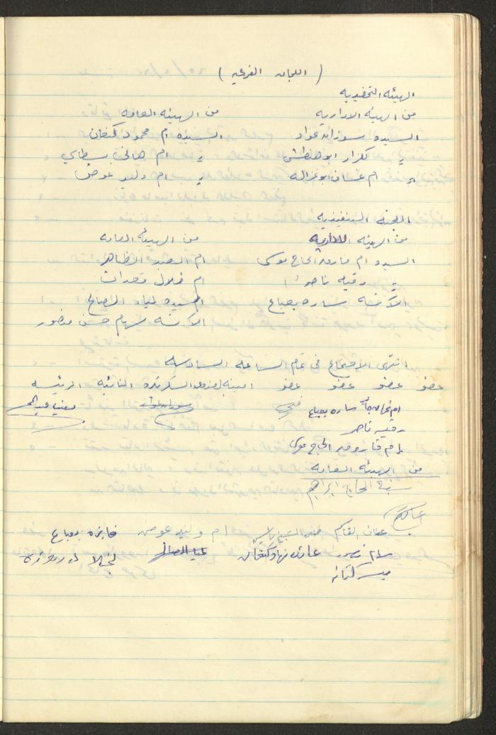 A Record of the Arab Society for Orphans Decisions, Tulkarm, 1961-1965