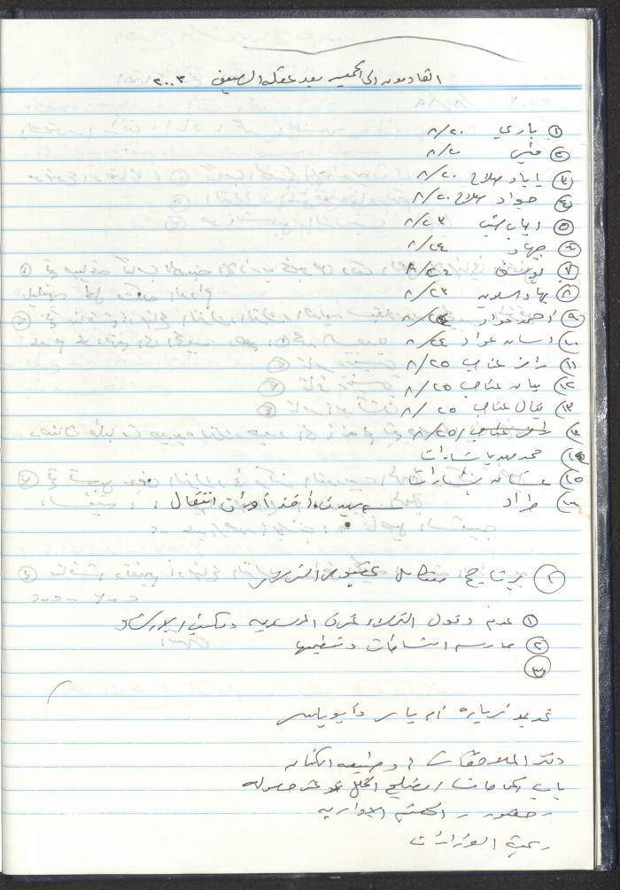 دفتر تعليمات لنزلاء جمعية دار اليتيم العربي، طولكرم، 2002-2005