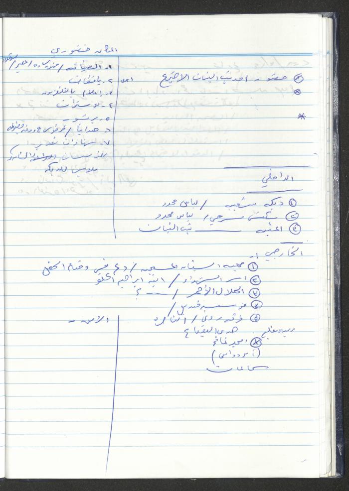دفتر تعليمات لنزلاء جمعية دار اليتيم العربي، طولكرم، 2002-2005