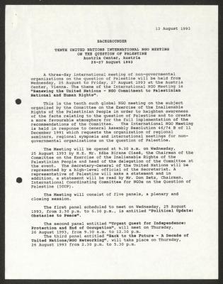 ورقة صادرة عن جمعية الأمم المتحدة في مركز النمسا، فيينا، 1993