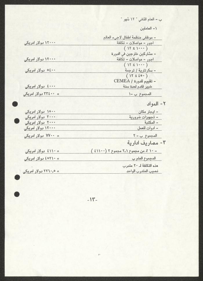 كتاب ورشات تدريبية، طولكرم، 1993
