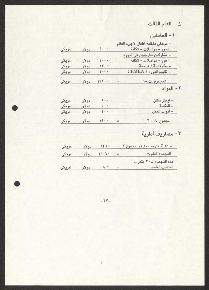 كتاب ورشات تدريبية، طولكرم، 1993
