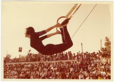 Samar Qissis Performing Gymnastics, Birzeit University, 1978