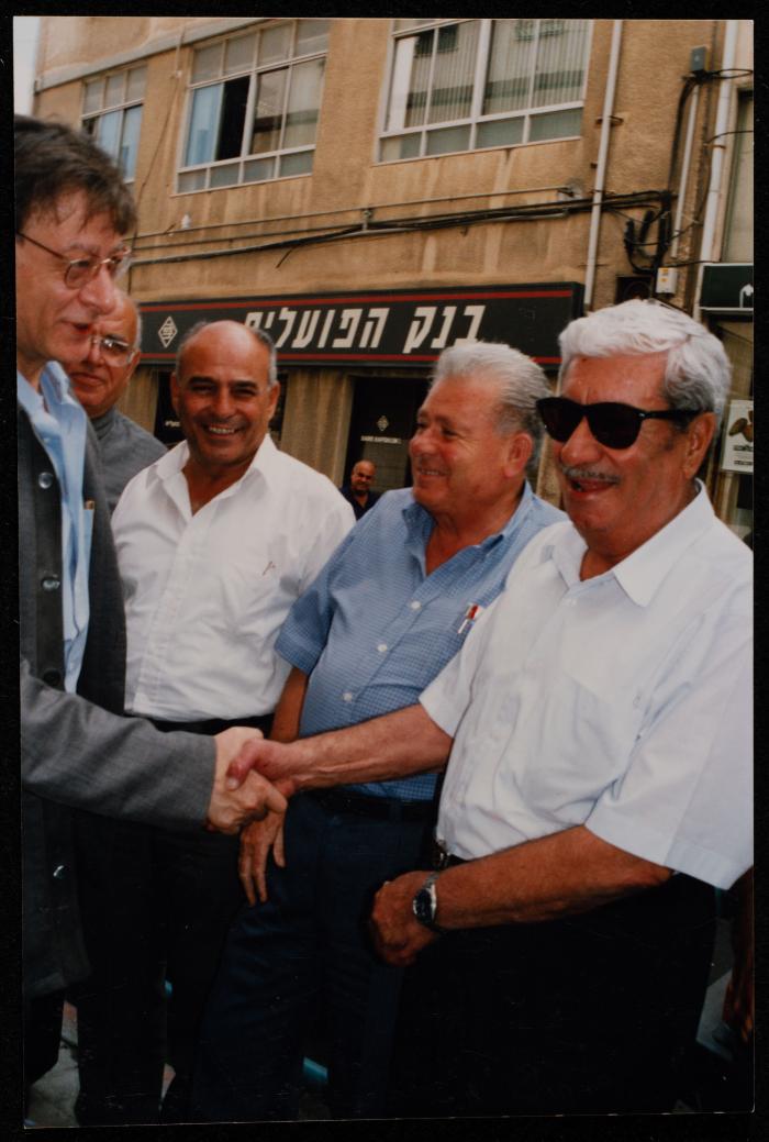 Shakib Jahshan with Mahmoud Darwish, Nazareth, the Early 1990s