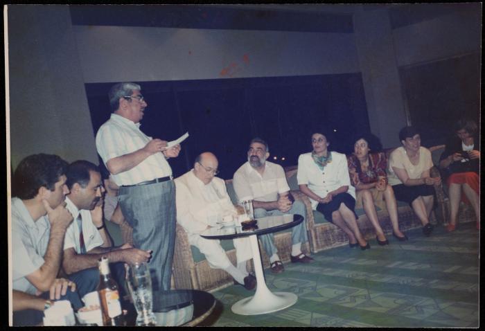 Shakib Jahshan Reciting a Poem, the Late 1990s