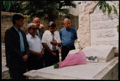Shakib Jahshan with Mahmoud Darwish and Others, Nazareth, the Early 1990s