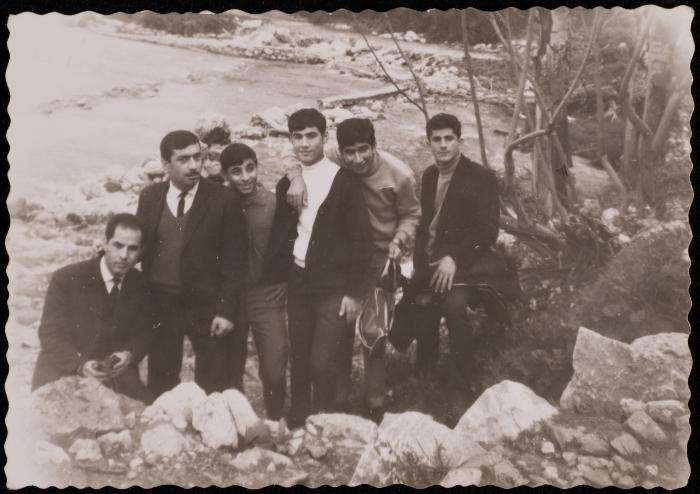 Shakib Jahshan with his Fellow Teachers and Students, Nazareth, the Early 1950s