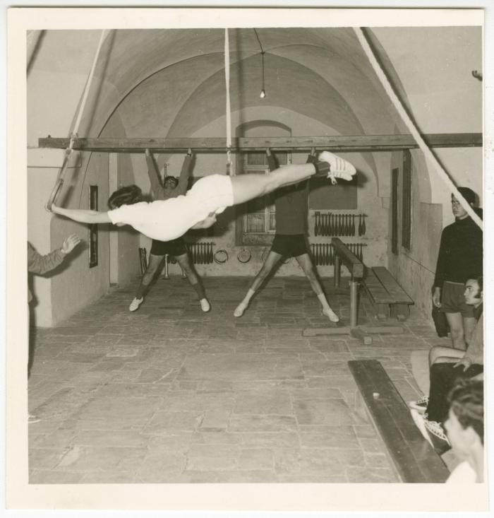A Group of Birzeit College Students Attending a Compulsory Sports Education Course, 1960