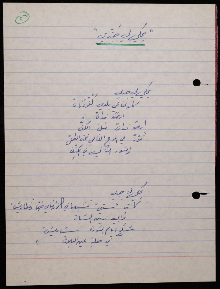 A Poetry Collection by Shakib Jahshan, Nazareth, 1977- 1978
