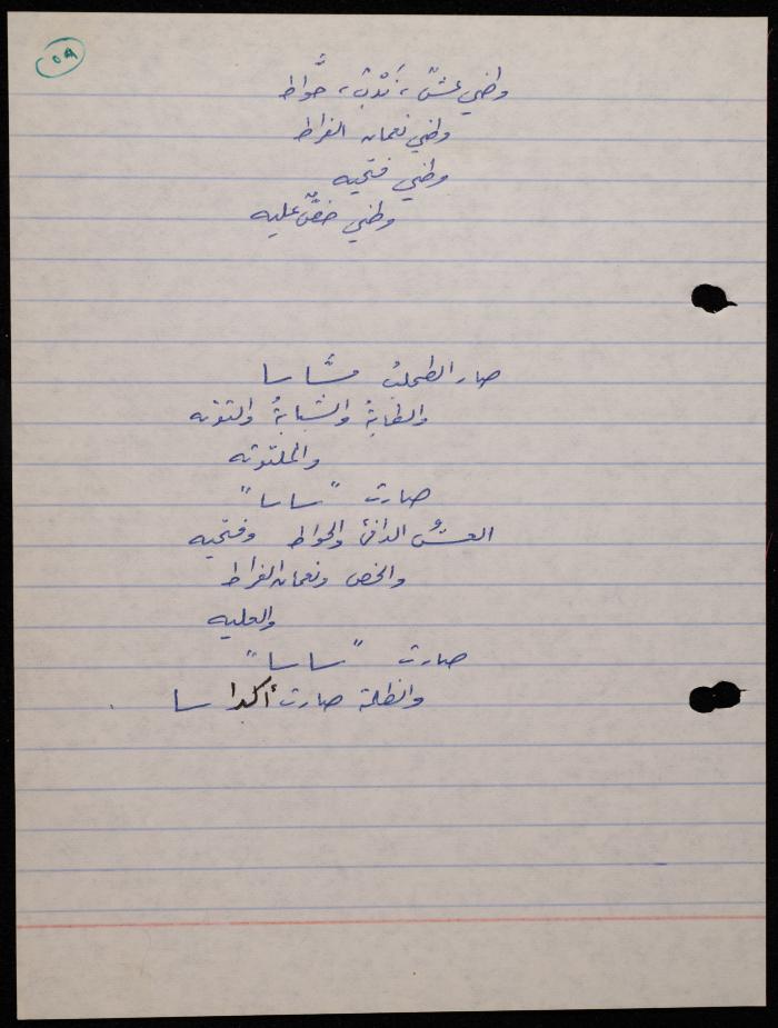 A Poetry Collection by Shakib Jahshan, Nazareth, 1977- 1978