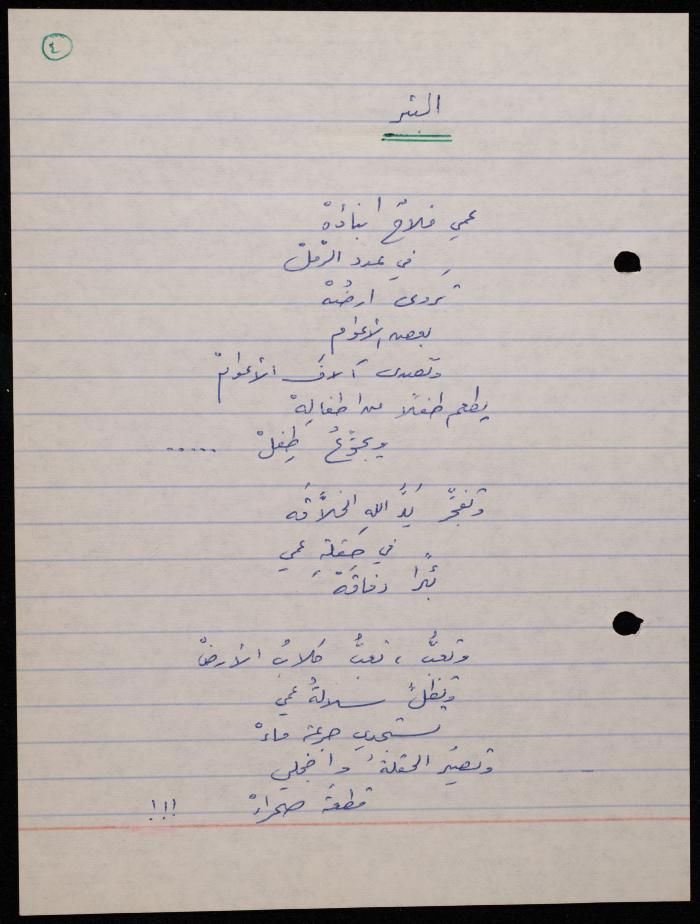 A Poetry Collection by Shakib Jahshan, Nazareth, 1977- 1978
