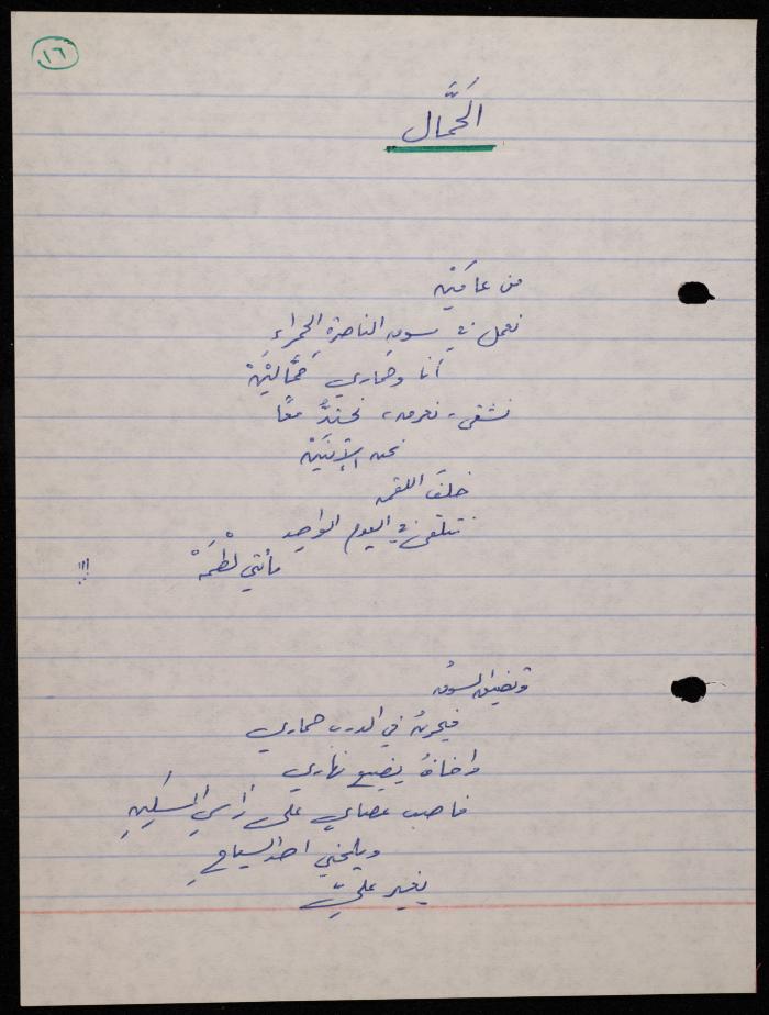 A Poetry Collection by Shakib Jahshan, Nazareth, 1977- 1978