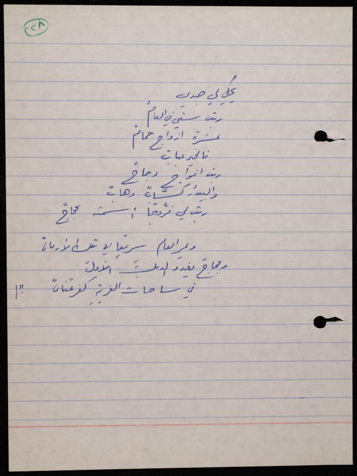 A Poetry Collection by Shakib Jahshan, Nazareth, 1977- 1978