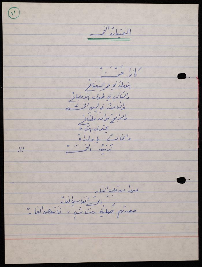 A Poetry Collection by Shakib Jahshan, Nazareth, 1977- 1978