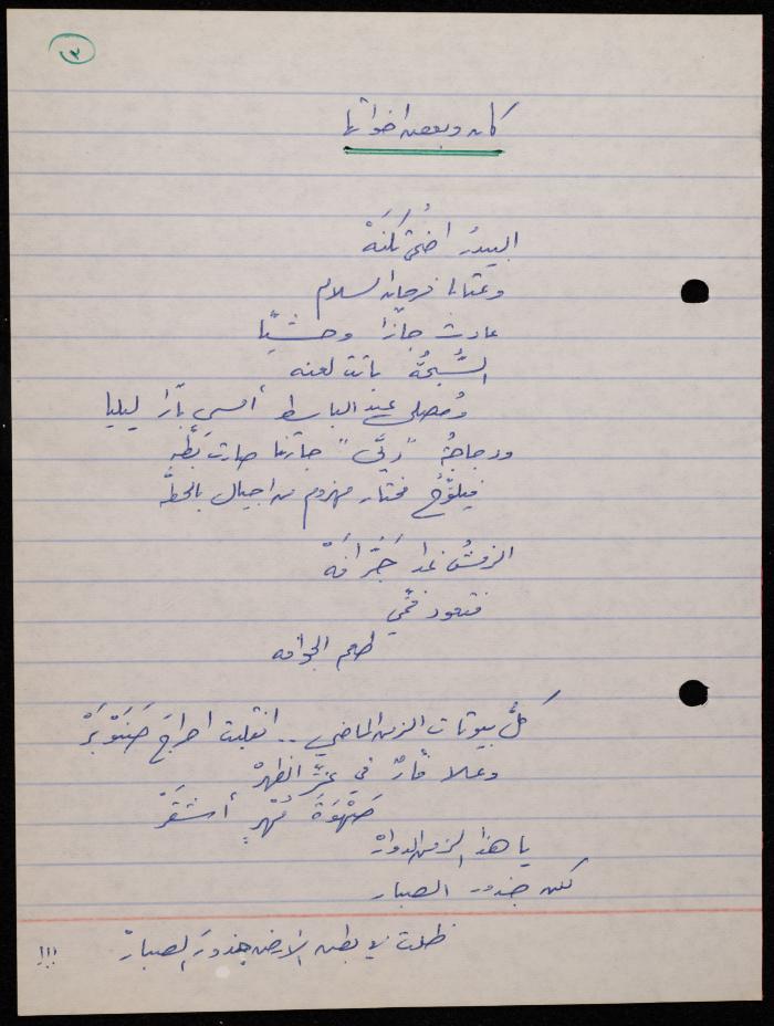 A Poetry Collection by Shakib Jahshan, Nazareth, 1977- 1978