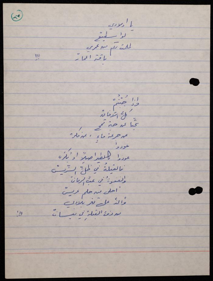 A Poetry Collection by Shakib Jahshan, Nazareth, 1977- 1978