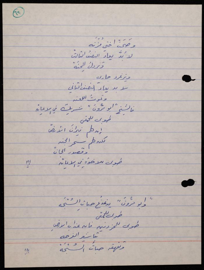 A Poetry Collection by Shakib Jahshan, Nazareth, 1977- 1978