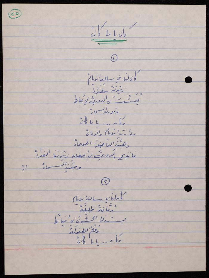 A Poetry Collection by Shakib Jahshan, Nazareth, 1979